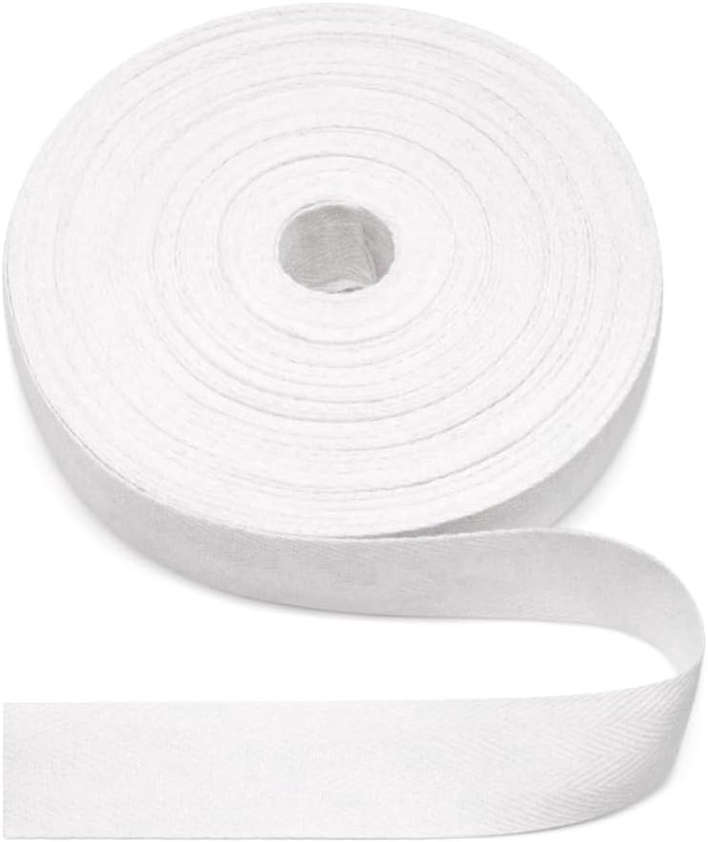 natuurlijke katoenen visgraatband 30 mm, 22 meter visgraatstof tape voor randversterking singels, doe-het-zelf naaien ambachten - keperstof 30 mm* 22 jaar