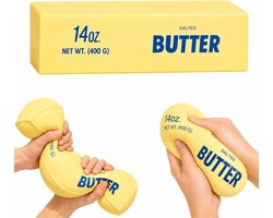 Giant Butter Squishy Fidget Toy 9.5 Inch - Stressverlichting Speelgoed voor Kinderen en Volwassenen, Realistisch en Langzaam Stijgend, Perfect voor Thuis en Op Reis