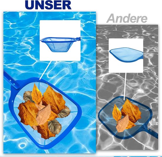 185 cm zwembadschepnet, zwembadschepnet fijn met telescoopstandaal, zwembadreiniging zwembadschepnet fijnmazig, vijverschepnet voor zwembad, vijver, algen & Bestway Pool, opzetzwembad, sproeibad — afbeelding 3