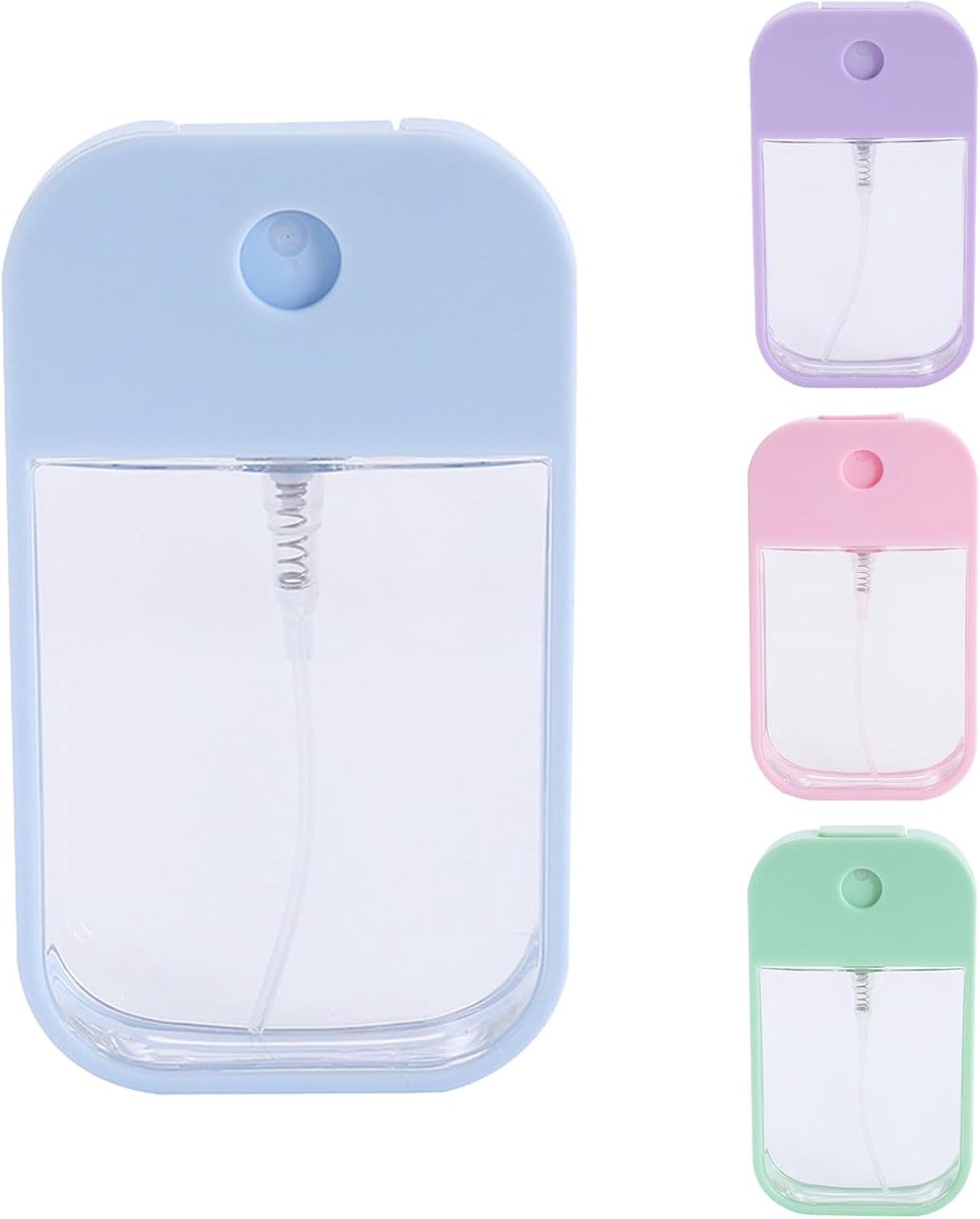 4 stuks 45 ml parfumverstuiver, kleine parfum reisfles, kaart parfum verstuivers navulbaar, heldere lege parfumflessen, verstuiver spuitfles voor reisvakantie, buitenactiviteiten