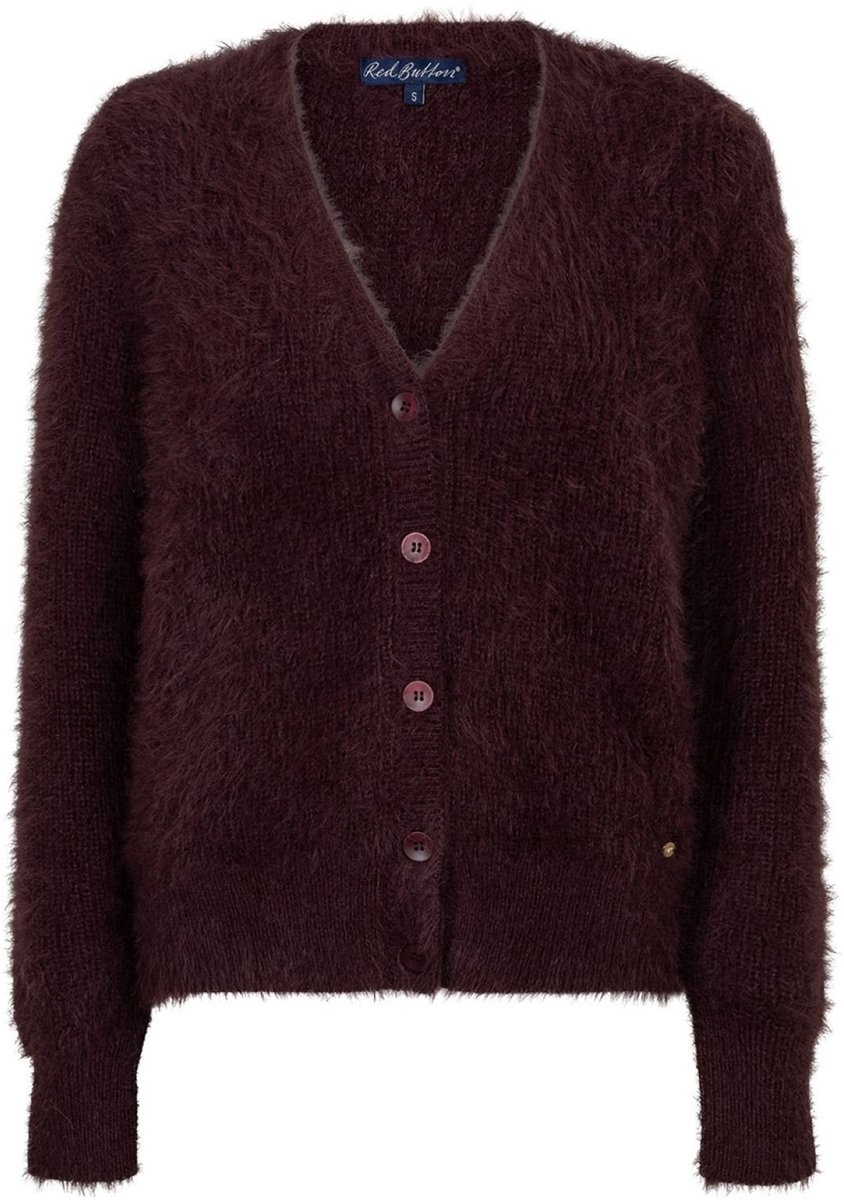 RB Fuzzy cardigan burgundy