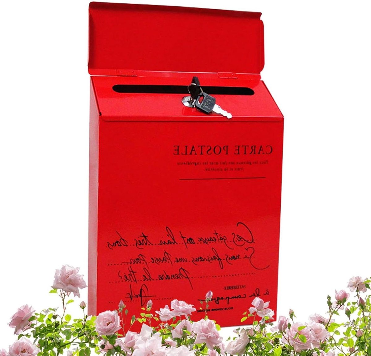 Muurbrievenbus Landelijk - Brievenbus Buiten - Post Ontvangen - Veilig Sluitsysteem - 20B x 10H cm - Rood