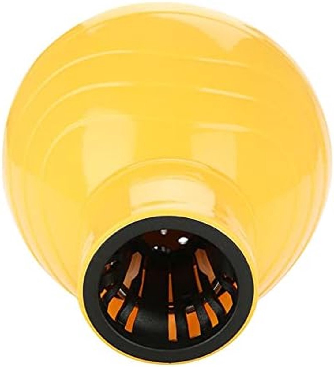 Haardroger Diffuser - Krul Diffuser - Natuurlijke Krullen Creëren - Gelijkmatige Luchtverdeling - 7 cm Diameter - Geel
