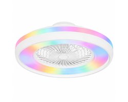 Freelight - Plafondventilator Ventola Tuya Ø 60 cm RGB wit