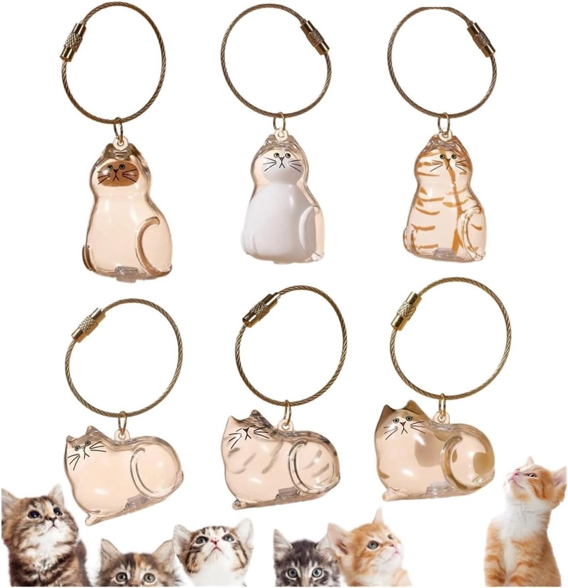 Anhänger - Aufbewahrungsflasche für Katzenhaar Schlüsselanhänger zum