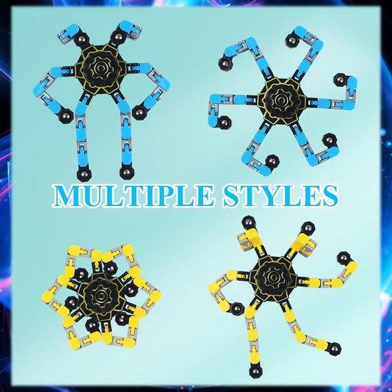8 Stuks Doe-Het-Zelf Vervormbare Fidget Spinner Angst Speelgoed — afbeelding 3