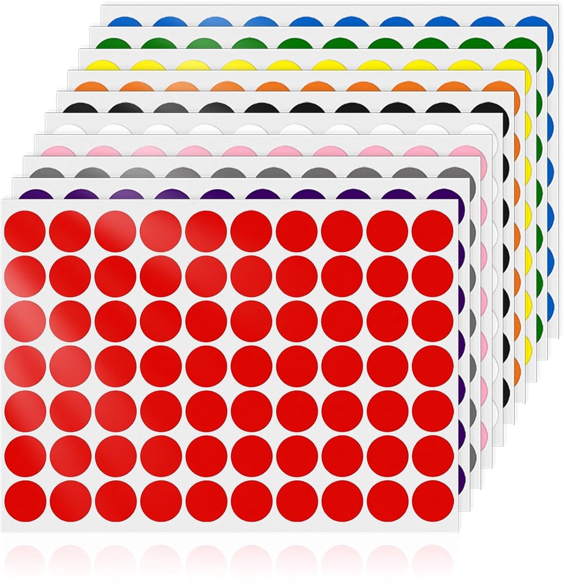 700 stuks 10 kleuren zelfklevende stippen stickers 25 mm vinyl