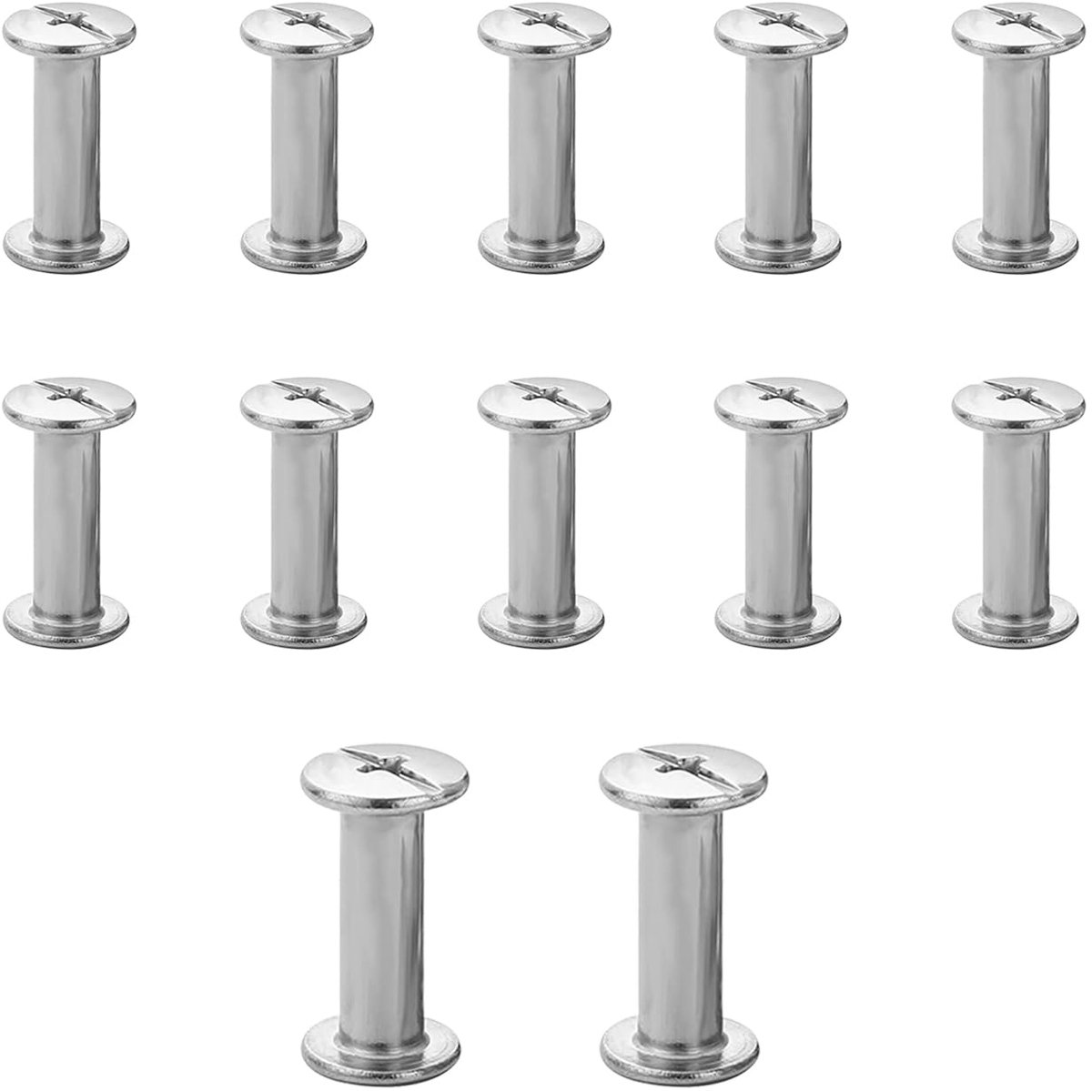 Schroefklinknagels, 12 stuks, M5 x 20 mm, schroeven, lederen