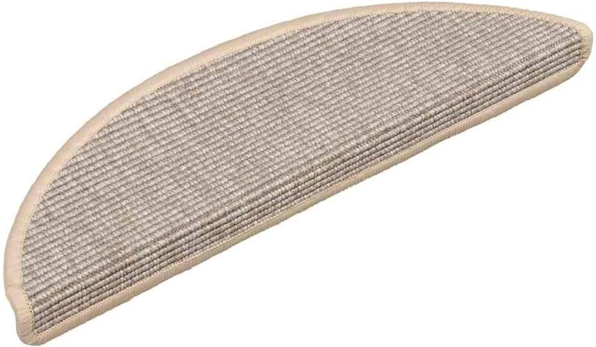 Trapmatten - Zilver - 56 x 17 x 3 cm - Wasbare, Anti-slip en Geluiddempend Stof - Voor Trapbescherming