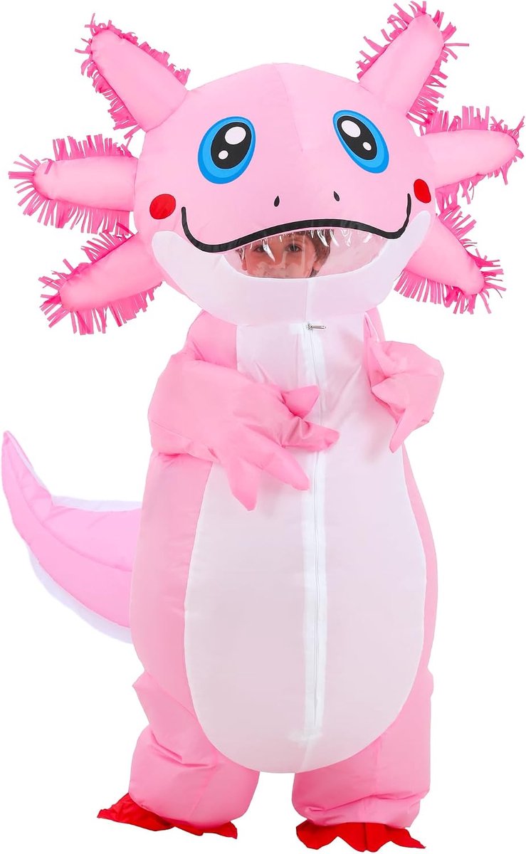 Axolotl Kostuum voor Kinderen, Grappig Axolotl Pak, Volledig
