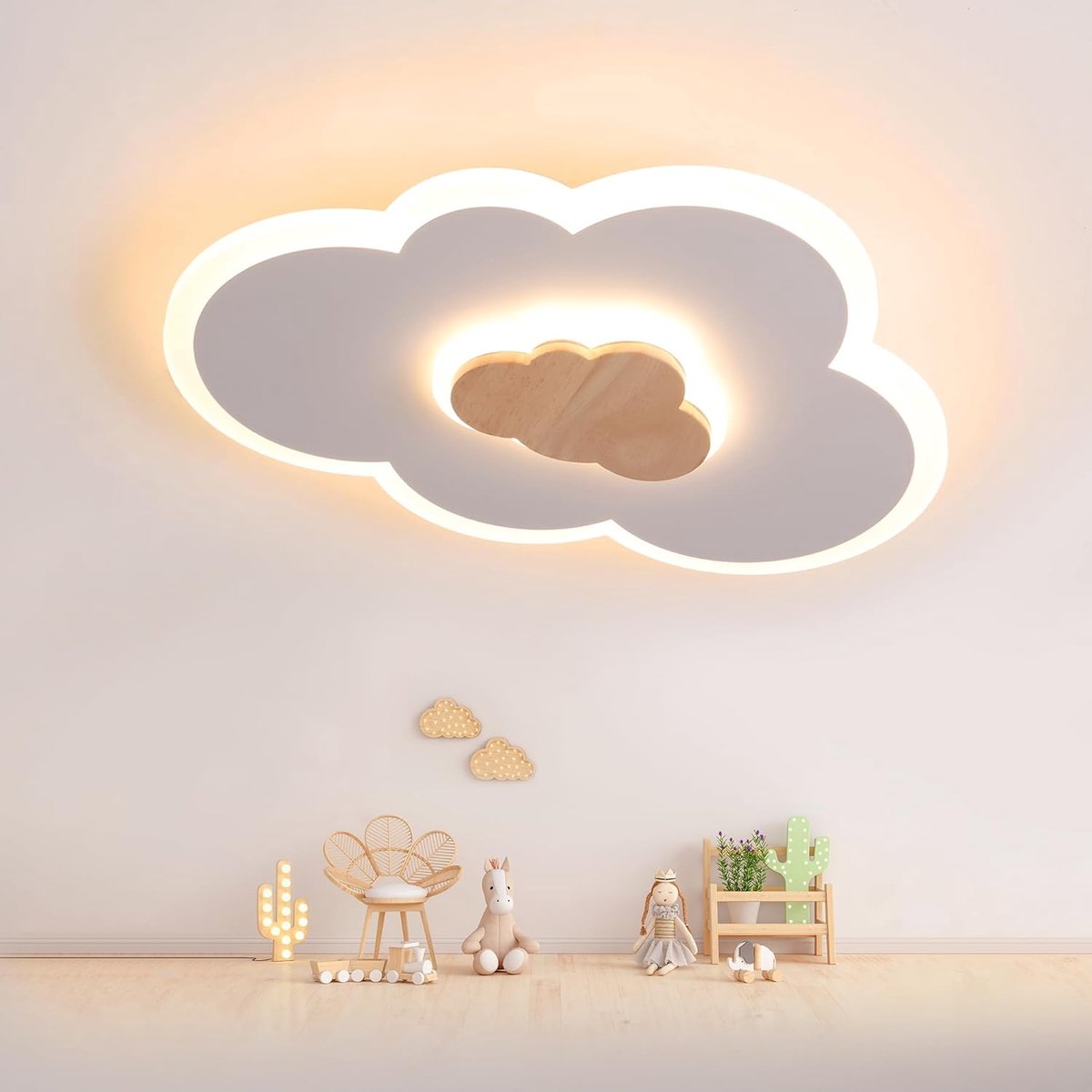 Led-plafondlamp voor kinderkamer, 40 cm, wolk plafondlamp