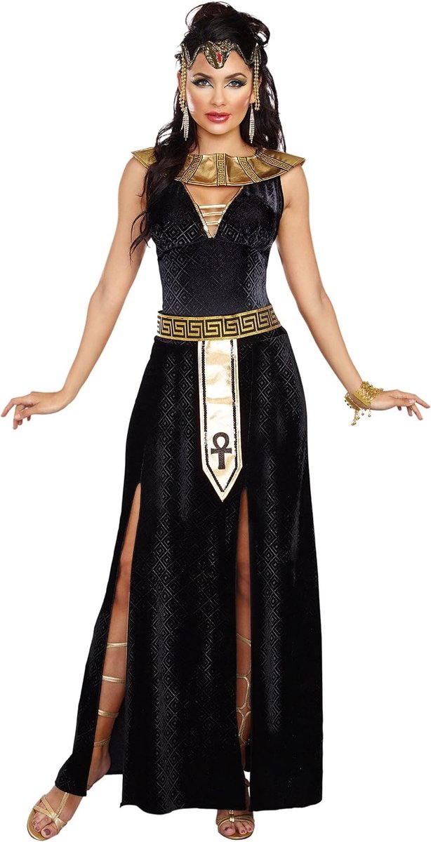 10290 Rl10290xl Exquisite Cleopatra kostuum, dames, zwart, X