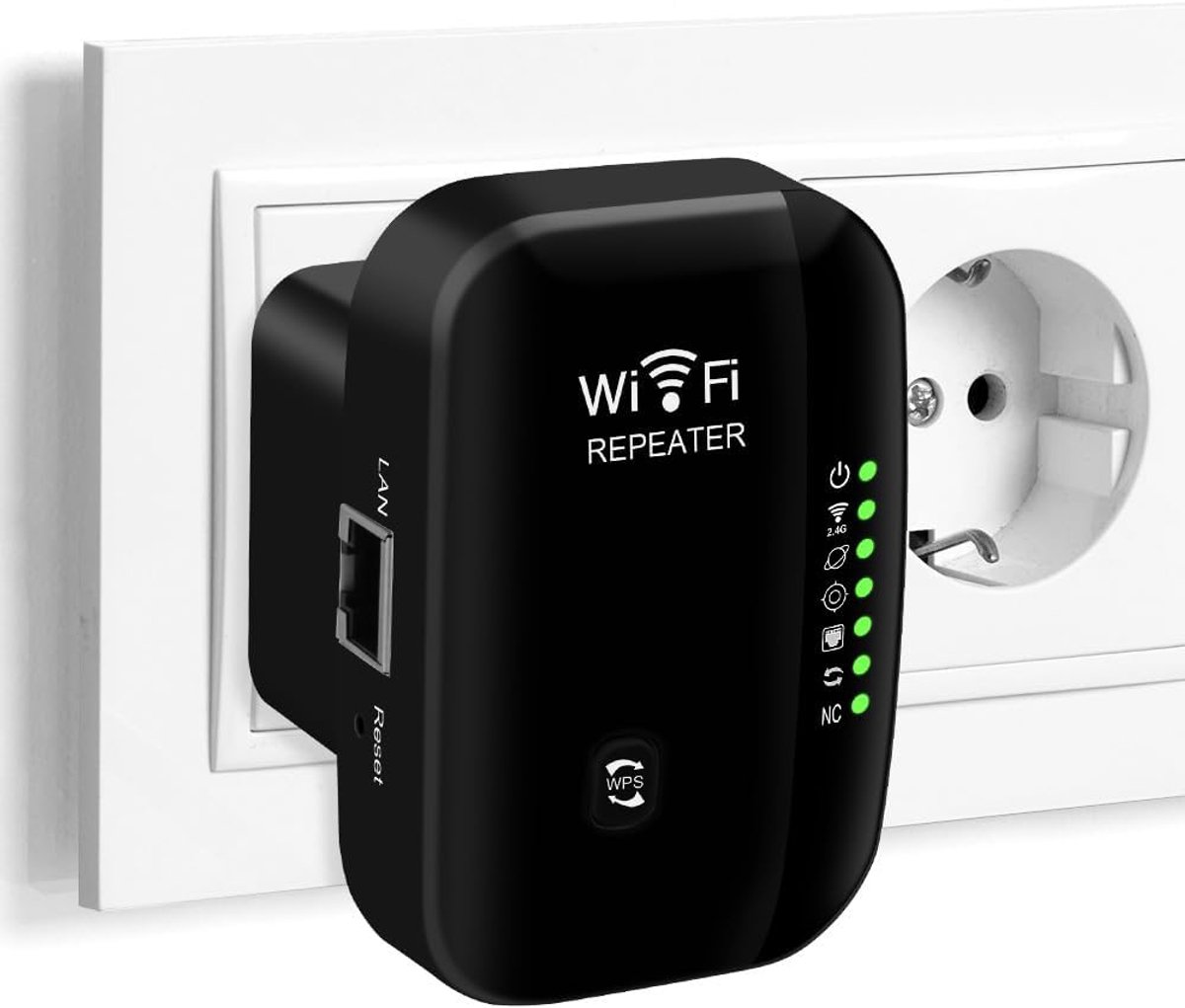Thijox - WiFi Extender Booster 300 Mbit/s 2,4 GHz - WLAN-repeater met Ethernet poort voor Thuis & Kantoor - Long Range Amplifier voor Snelle Internetv