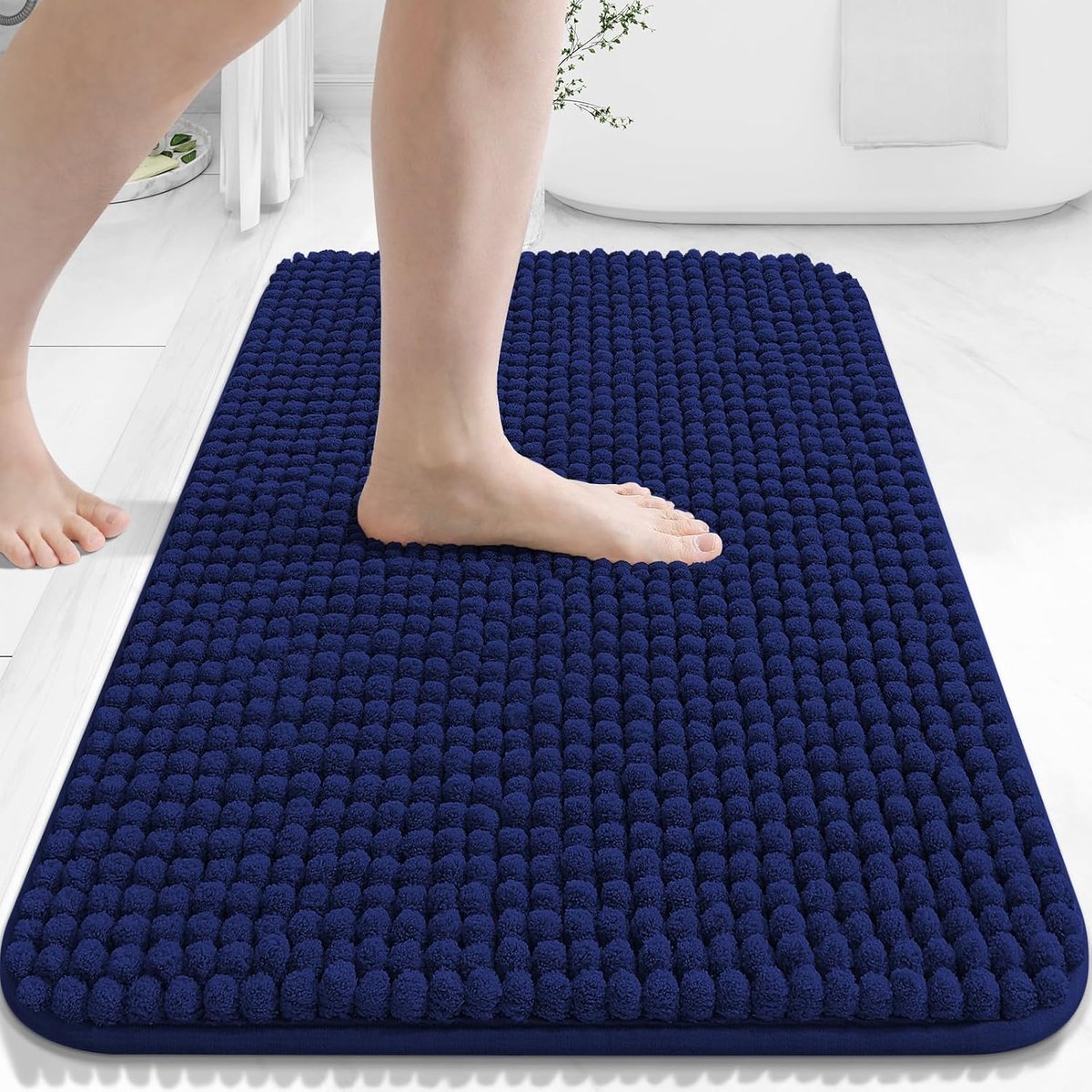 dik zacht badkamertapijt, chenille badmat, antislip, wasbaar