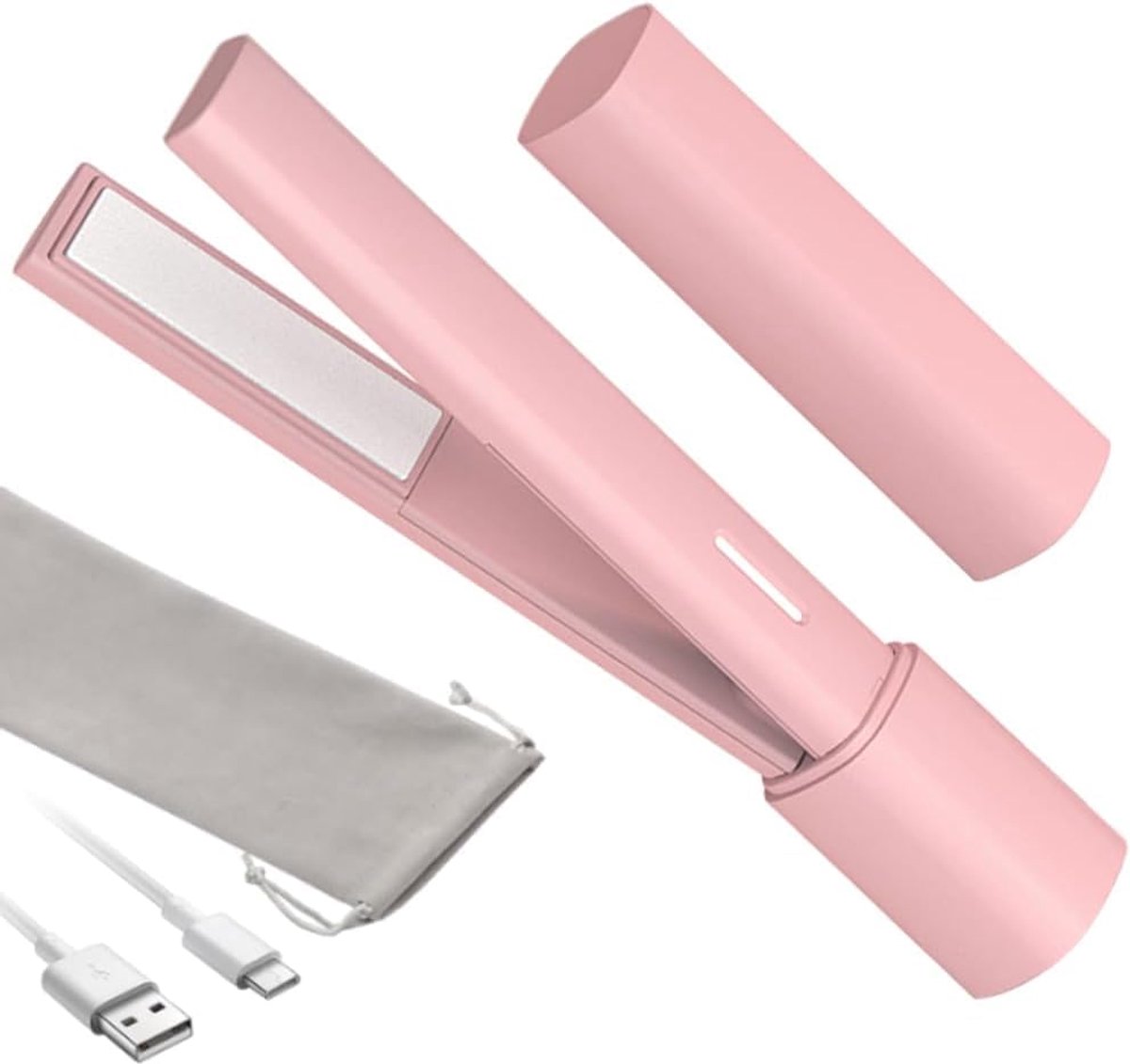 Draagbare Mini-Stijltang 2-in-1 - Snelle Verwarming, Ceramische Technologie, Voor Mannen en Vrouwen