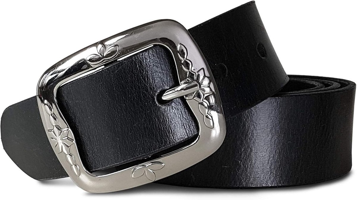 Vintage lederen riem voor dames gemaakt van buffelleer 38mm breed