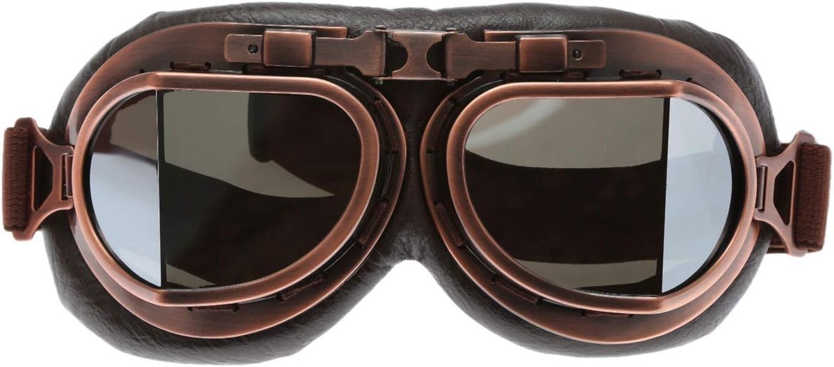 Motorbril voor helm, steampunk, vintage, veiligheidsbril voor outdoor