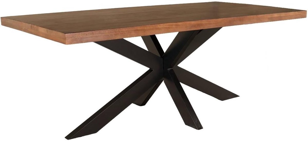 Eettafel langwerpig mangohout 200cm John langwerpige tafel duurzaam mango eetkamertafel