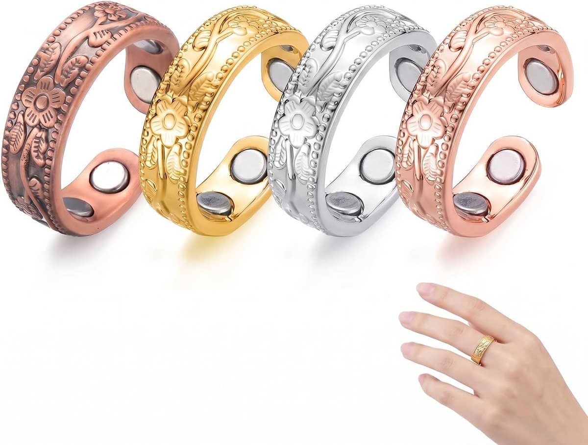 Ringen voor dames en heren, vitale ring voor magneetveldtherapie