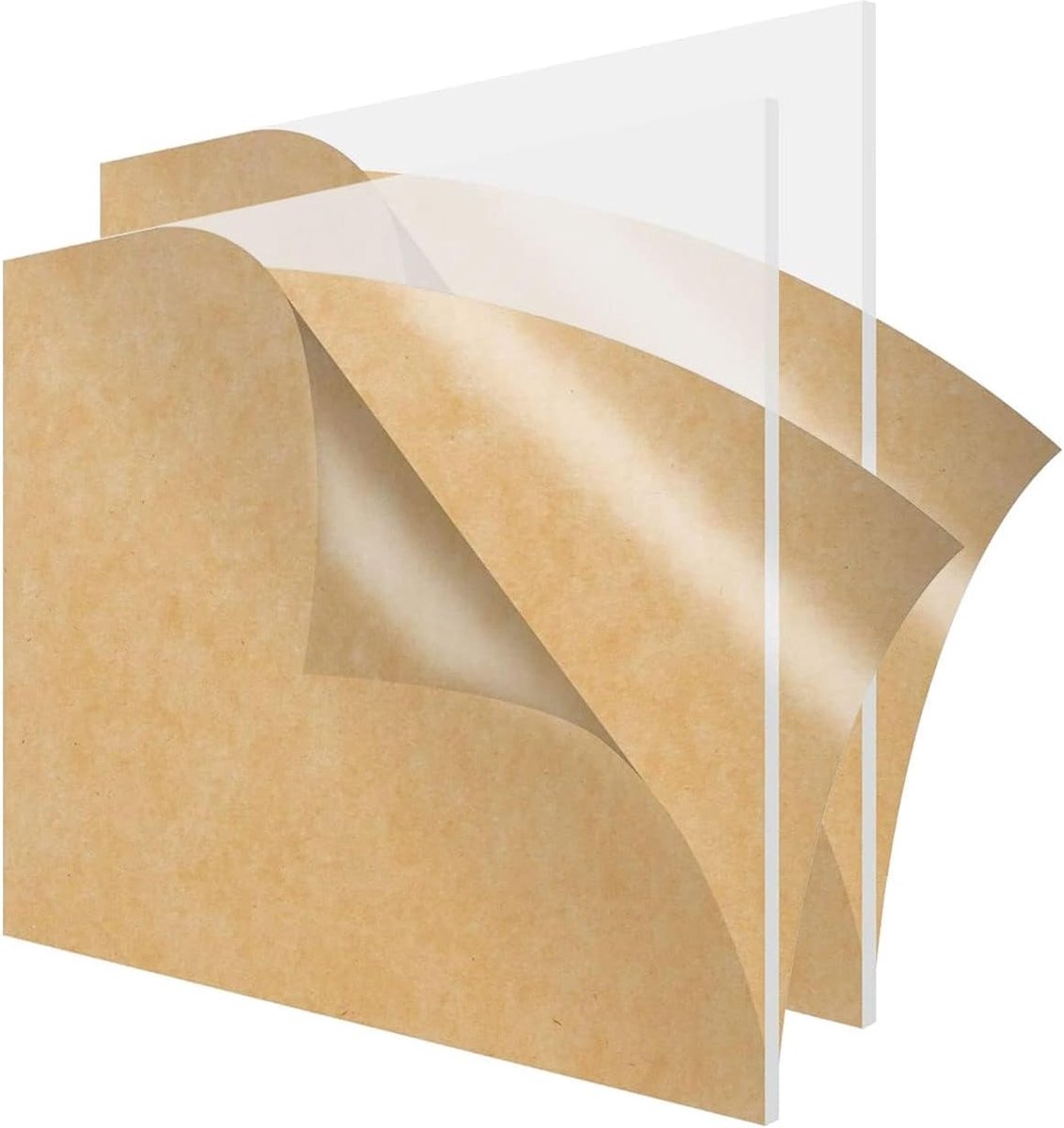 2 stuks acrylglas plaat A3, transparante acrylplaat 1mm voor