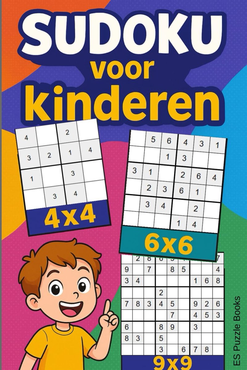 SnelShoppen - Sudoku voor Kinderen: Gemakkelijke, Gemiddelde en Moeilijke Sudoku Puzzels voor Kinderen - Ontwikkel het Geheugen en Probleemoplossend V