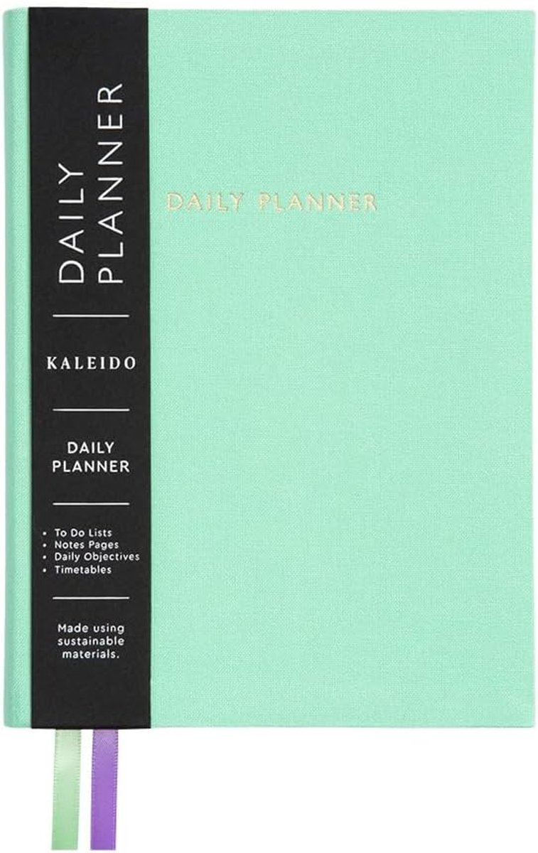 Ongedateerde Dagelijkse Planner Notebook - Te Doen Lijsten Uurplanning Notitiepagina's - B6 - Mint - ShopVlot
