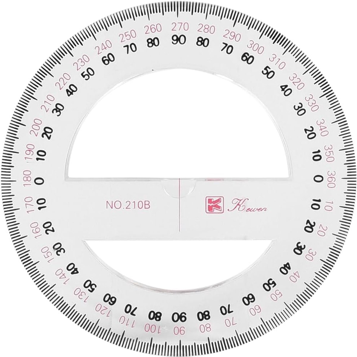 Gradenboog 10 cm - Kunststof - Volledige ronde 360 graden - Ideaal voor wiskunde en technische tekeningen - SnelShoppen