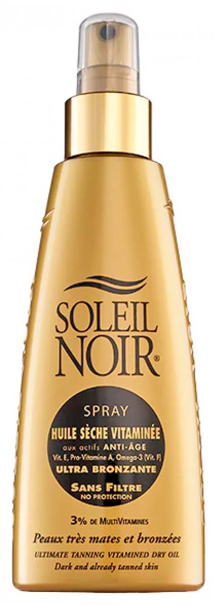 Soleil Noir Ultra Tanning Gevitaminiseerde Droge Olie Filtervrij Spray 150 ml