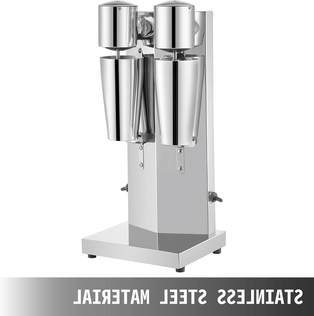Elektrische Mixer - Drank Mixer Smoothie - Dranken Mixen - Dubbele Kop RVS - 800 ml - Zilver