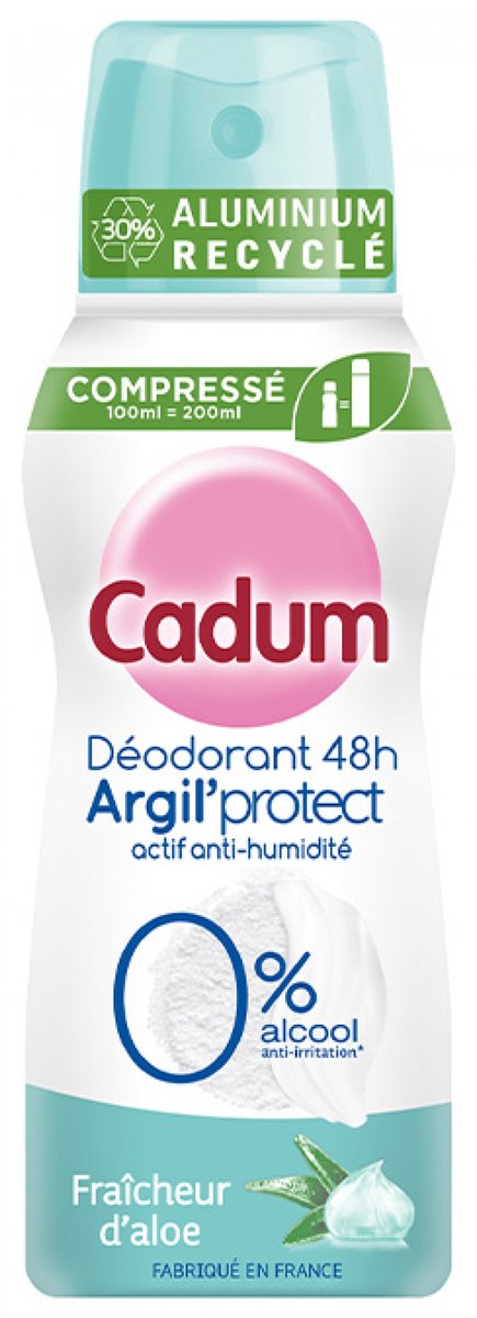 Cadum Argil'Protect Deodorant 48H Aloë Frisheid Spray 100 ml
