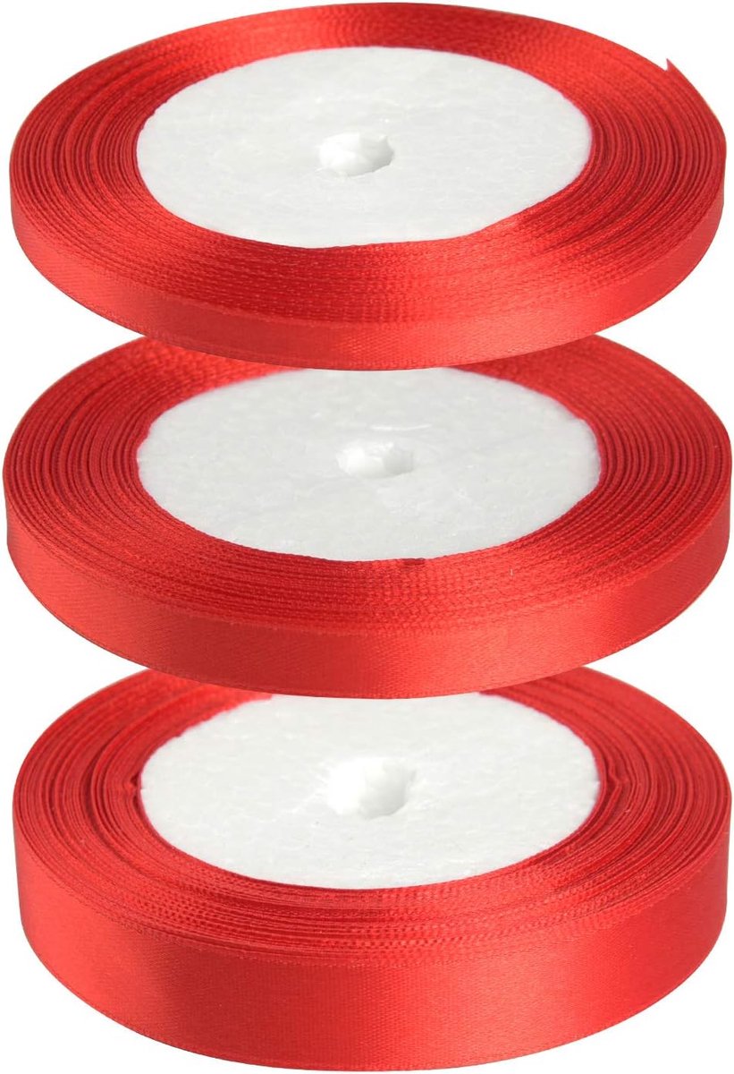 Rood satijnen lint kerstinpaklint 6 mm 10 mm 15 mm linten voor