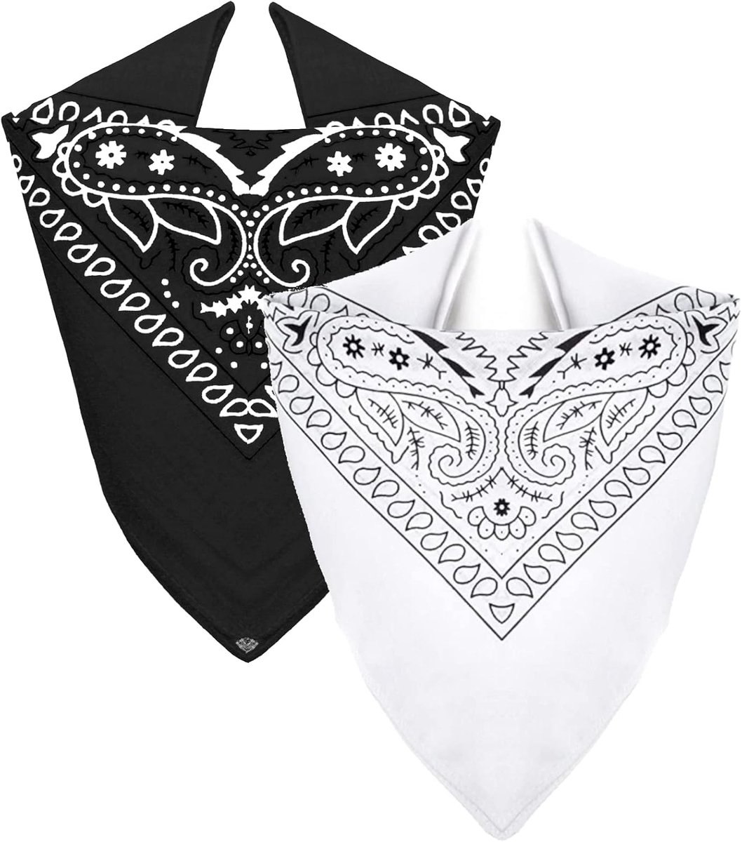 Der Rich ® - Set van 2 bandana's van 100 katoen, halsdoek voor heren