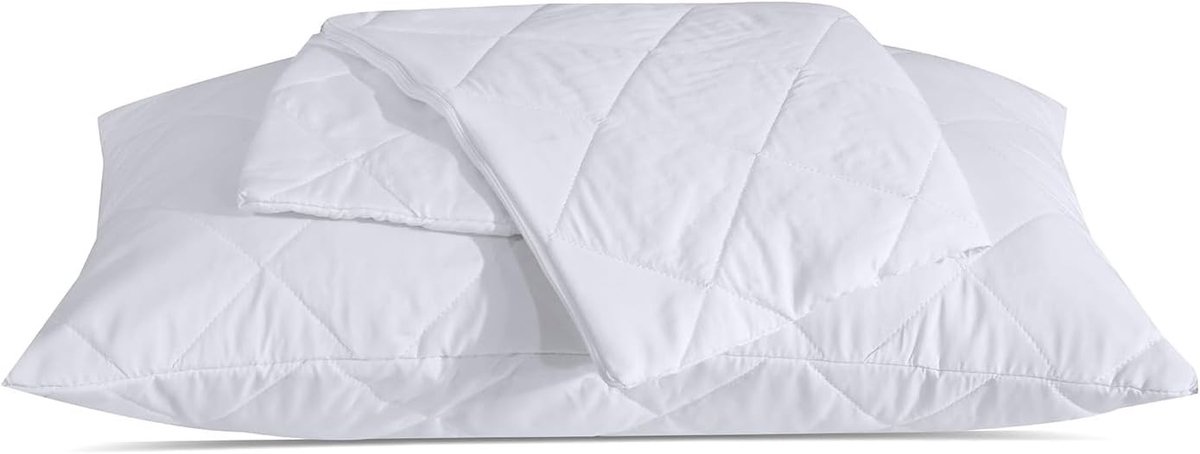 Gewatteerde kussenbeschermers - 100% microvezel hotelkwaliteit - superzacht en ademend - Set van 2 (50 cm × 75 cm)