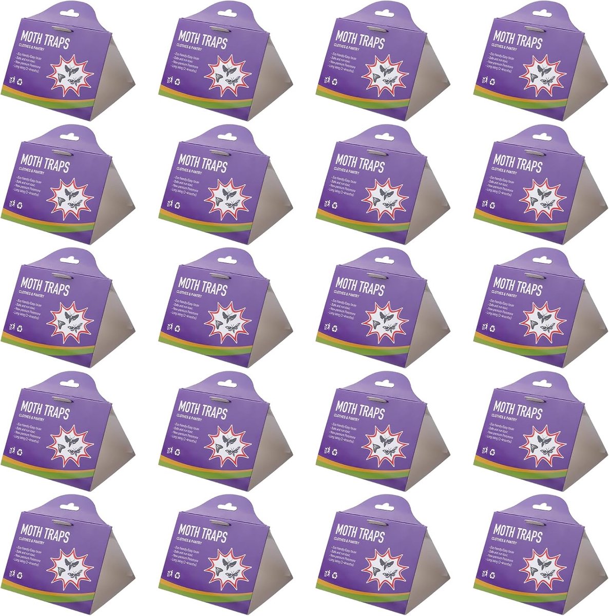 tegen voedselmotten, 20 stuks mottenval voor voedsel & kledingmotten, sluipwespen tegen motten, voedsel mottenvallen voor kledingkast keuken, effectief & langdurig