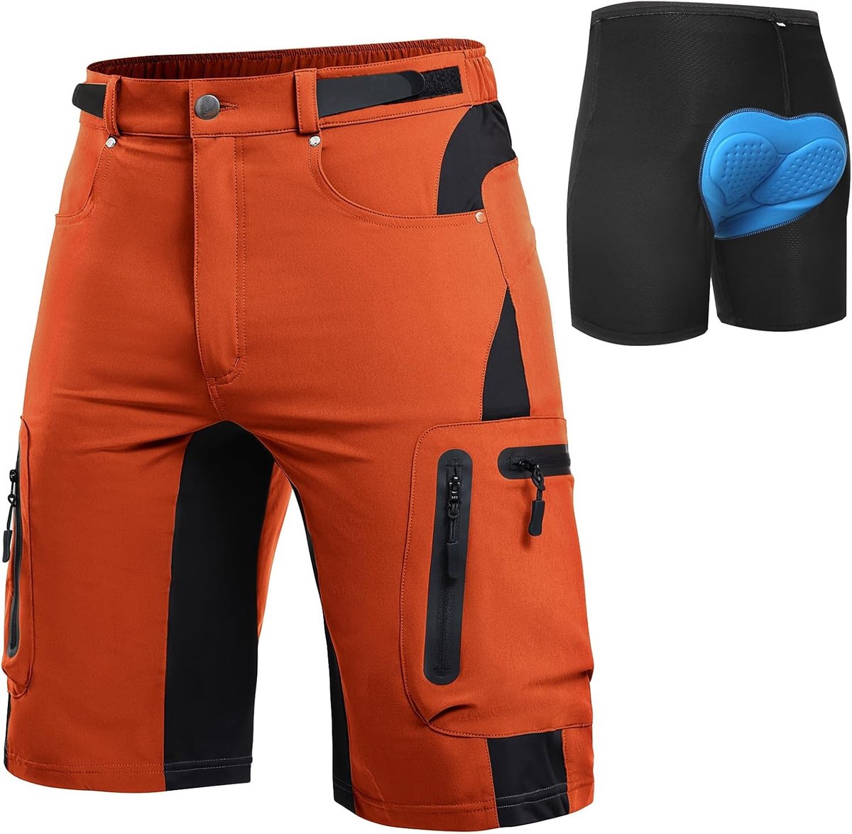MTB-broek, voor heren, sneldrogende mountainbike broek met 4D