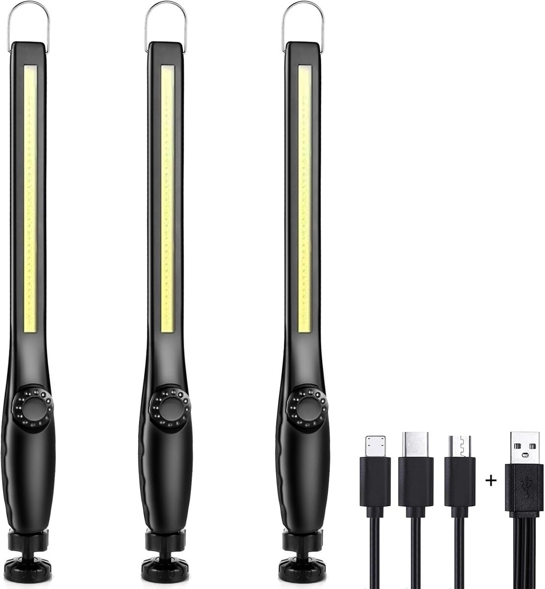 led, werklamp, werkplaatslamp, werklamp, ledstaaflamp, handlamp, batterij, inspectielamp, magneet, magnetische zaklampen, oplaadbaar, met haak om op te hangen