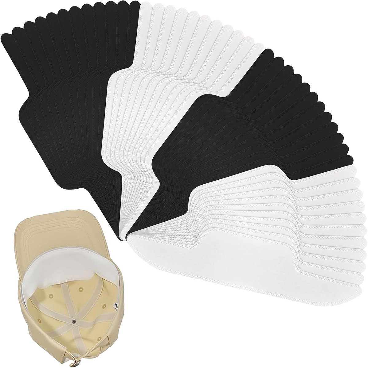 40 stuks zweethoed, absorberende pads, nekbescherming, stickers