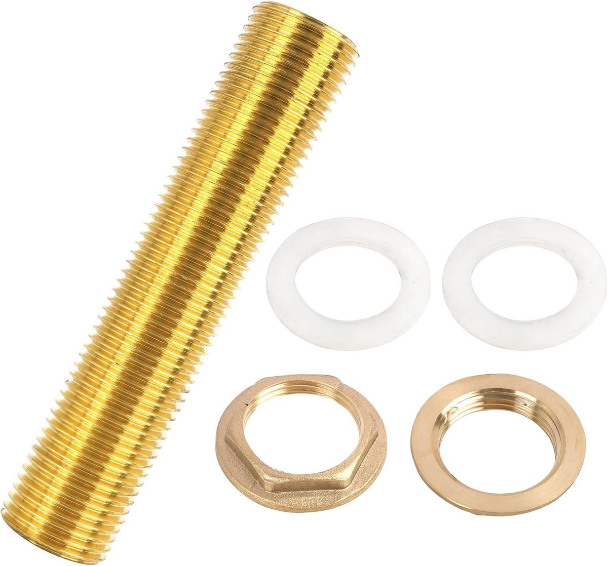G1/2 Mannetje Schroefverbinding, Slangadapter met Siliconenafdichtingen, Hoogwaardige Corrosiebestendige Koppeling voor Watertanks en Watersystemen, Geschikt voor 21-26 mm Slangen