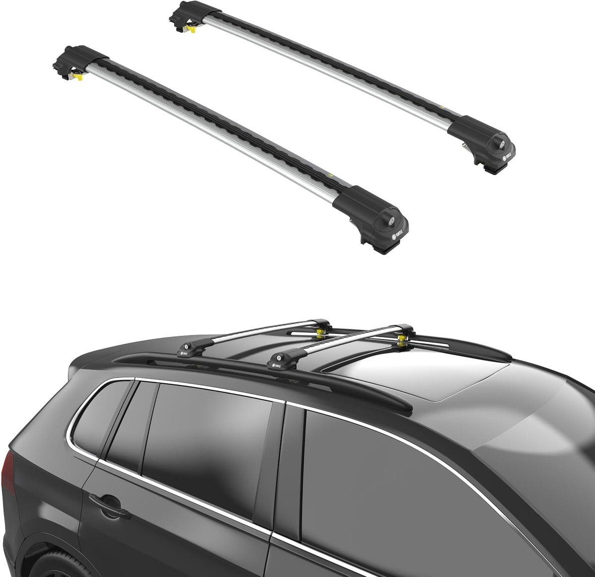 SnelShoppen - TURTLE Dakkoffer Bevestigingsrack Air 1 voor Dacia Duster (Hs) 2014-2017, 100% Compatibel, Gemakkelijke Montage, Duurzaam, Recyclebaar,