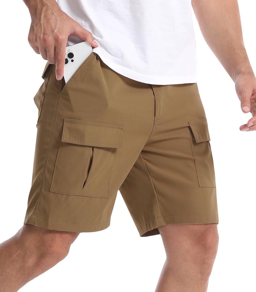 Shorts voor heren, casual, klassieke pasvorm, outdoor, wandelen, gevechtswerk, zomer, joggingbroek met 6 zakken