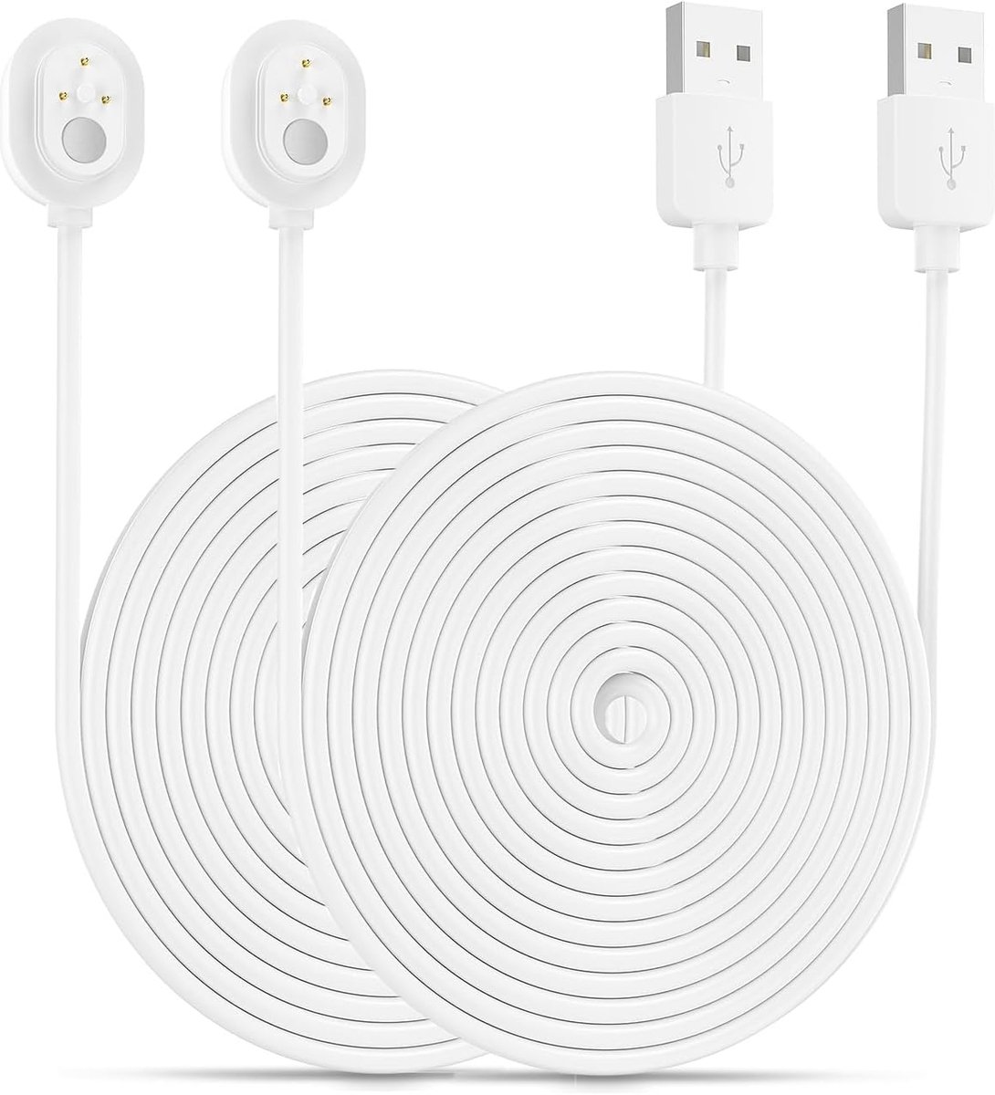Ultra/Arlo Pro 3 oplaadkabel BECEMURU weerbestendige magnetische kabel voor Arlo Ultra/Arlo Pro 3 bewakingscamera (wit) (30ft/9 m, 2 stuks)