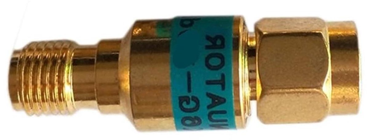 Coaxiale Dimmer - RF Attenuator - Signaal Verzwakken - Breed Frequentiebereik - 30 mm x 9 mm - Zilver
