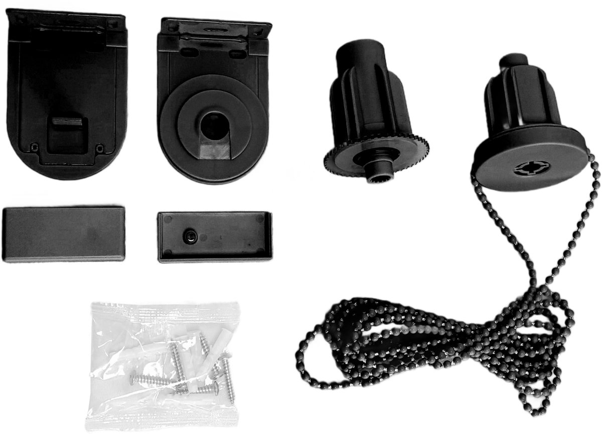 Omgoods - Set met Mechanisme voor Rolgordijnen - 43 mm - Zwart