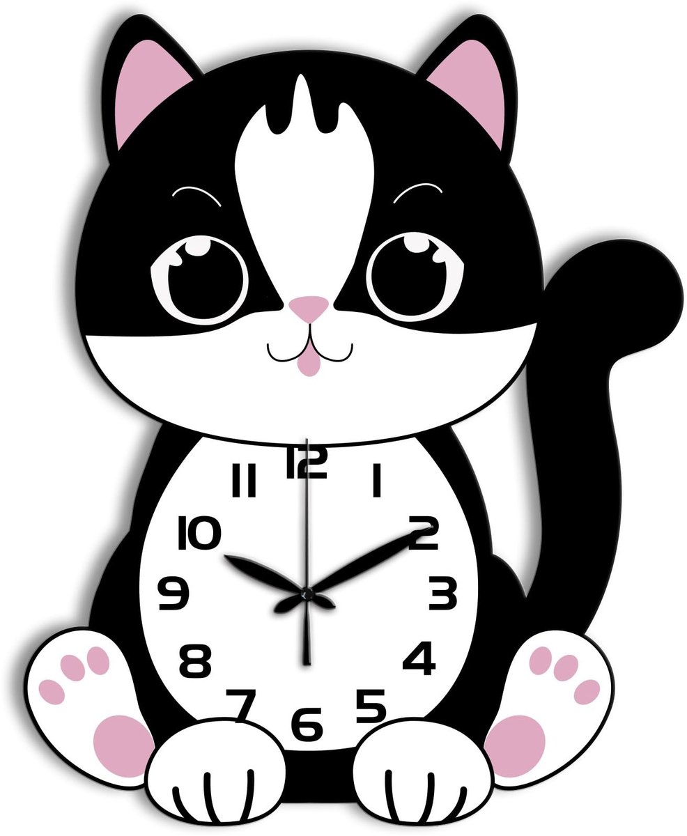 Omgoods - Cute Cat Wandklok - Cartoon Klok met Stille Beweging