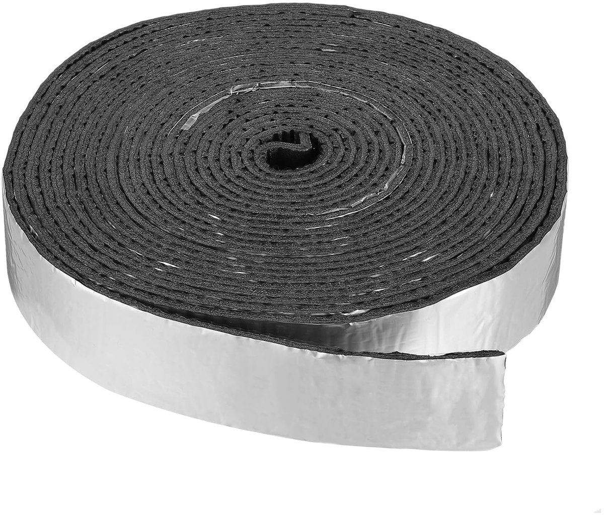 1 stuk aluminiumfolie, rubberen schuimband met kleeflaag, weerbestendig, voor warme en koude waterleidingen, zwart
