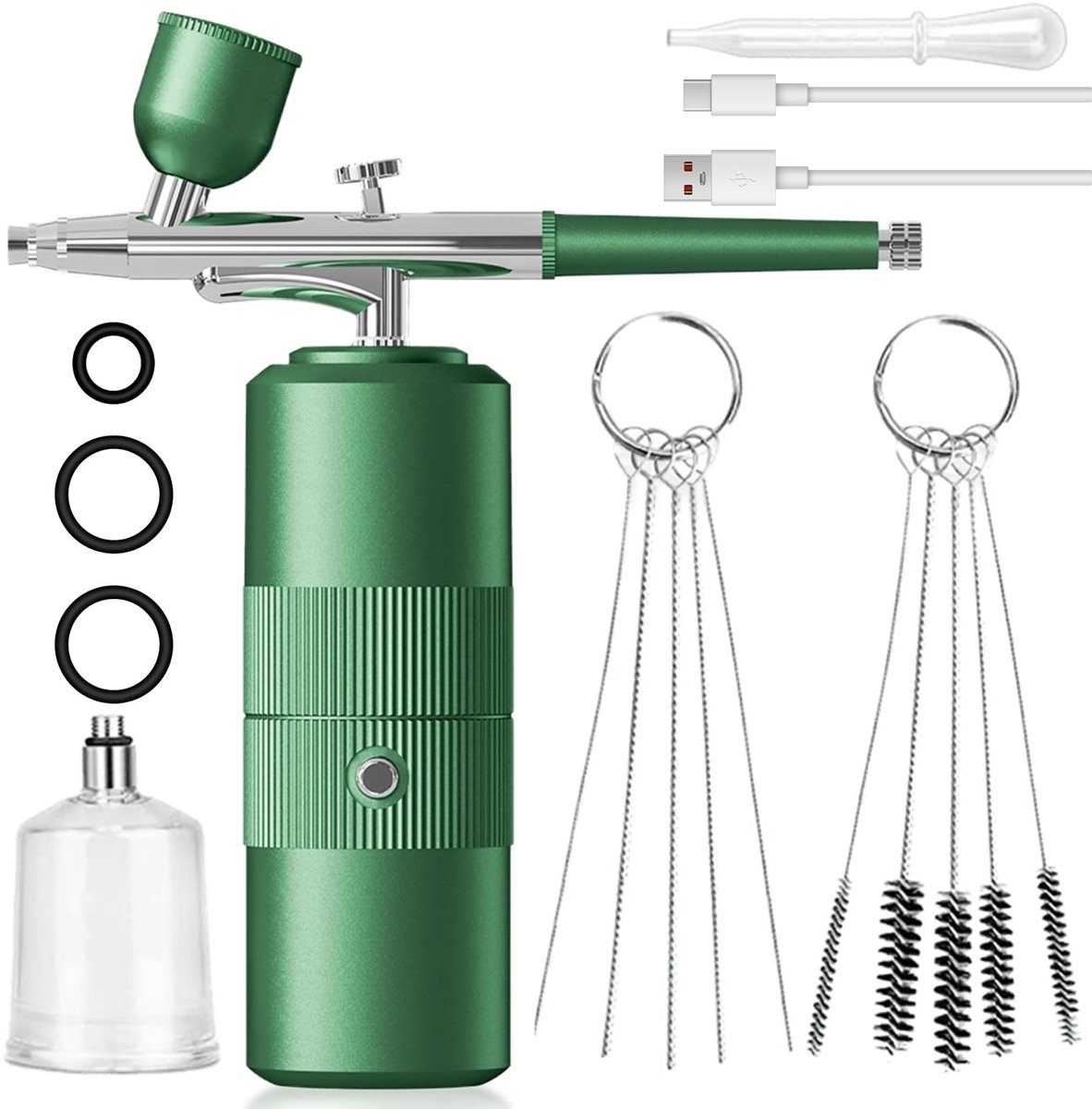 Omgoods - Draadloze Airbrush Set met Compressor - Handheld Spray Gun voor Makeup en Tattoos