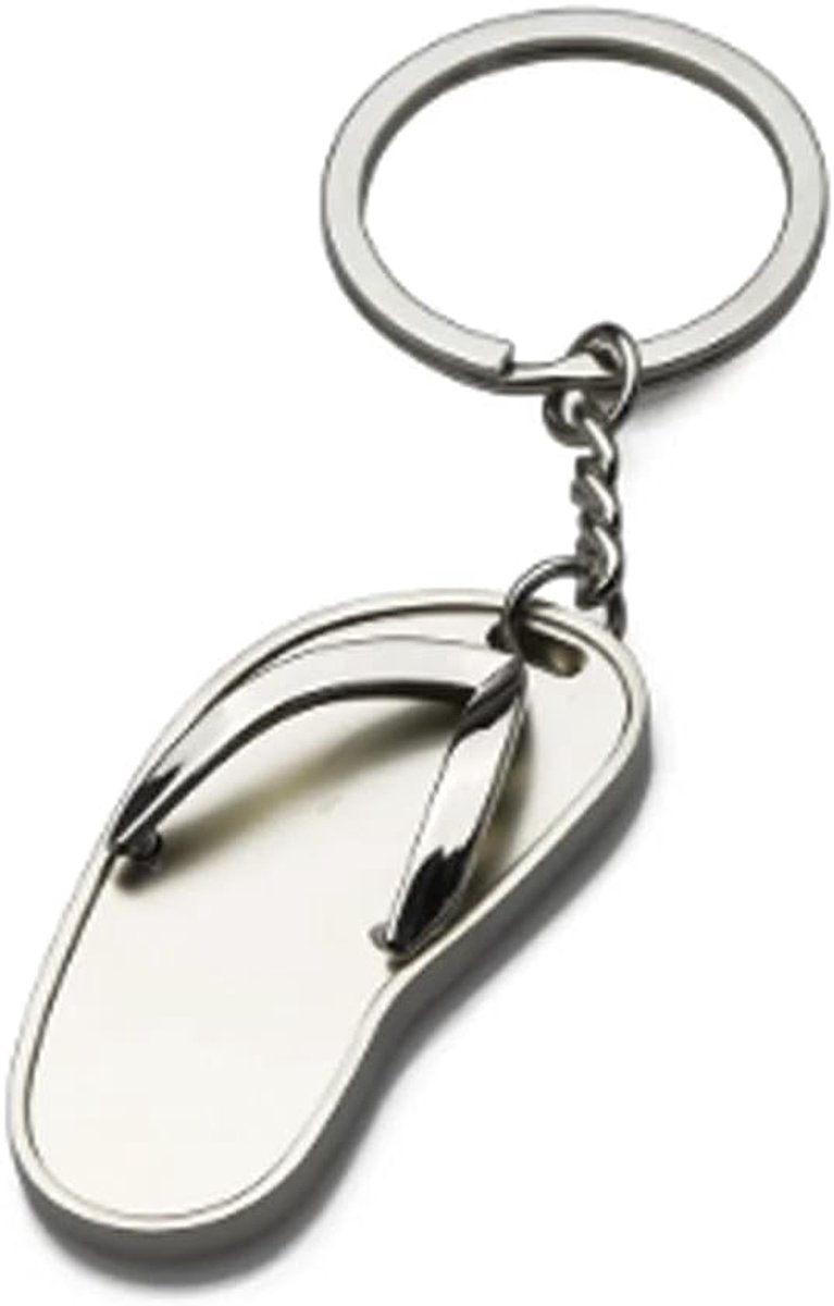 Sleutelhanger 3D Slipper Metalen Sleutelhanger Flip Flops Hanger Sleutelhanger Sleutelhanger Vrouwen Mannen Gift voor Kerstmis en Verjaardag