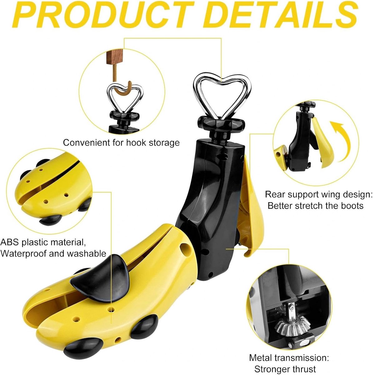 Schoenspanner voor dames en heren, schoenbreder, laarzenspanner met schoenlepel, schoenstretch, schoenen weven, schoenspreider, laarsstretcher breedte