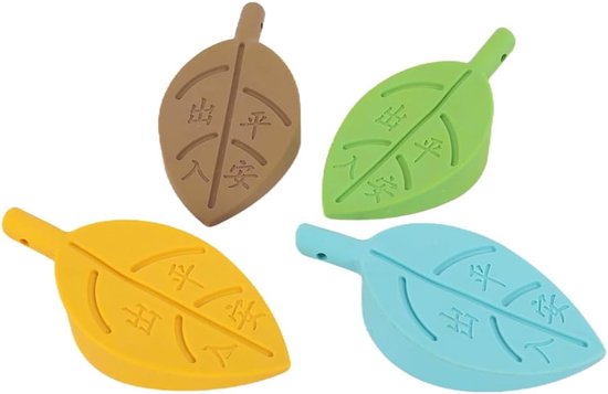Stoppers, bladvormig, antislip rubberen wig, grappige bescherming voor raamstoppers (blauw/groen/geel/bruin) — afbeelding 3
