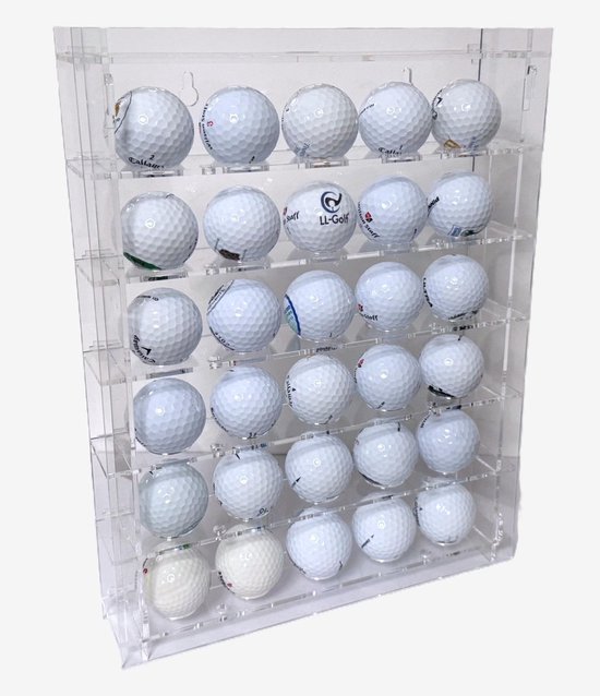 Omgoods - Acryl Display Rek voor 30 Golfballen - Presentatiebox voor Golfballen, Wand of Staande Montage — afbeelding 4